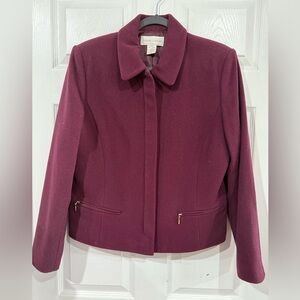 Casual Corners wool blend Burgundy Jacket